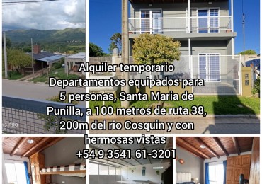 Dos departamentos con vista a las sierras